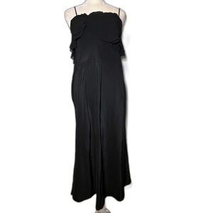 Aritzia Wilfred Georgette Ruffle Spaghetti Strap Silk Dress Size XS